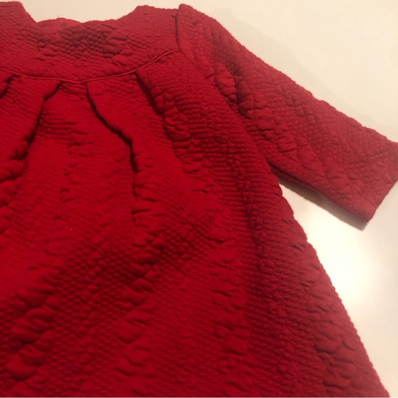 NWOT Janie and Jack Long Sleeve Red Dress with matching Bloomers - Picture 3 of 10
